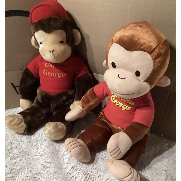 Toy Network/Kellytoy CURIOUS GEORGE Brown Monkey Plush Stuffed Animals 19”-21” - Picture 5 of 8
